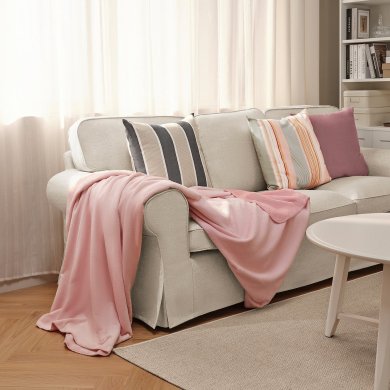 IKEA Плед SLANGRAMAL 150х200 см Розовый (ИКЕА СЛАНГРАМАЛЬ) 10583511 фото - 2