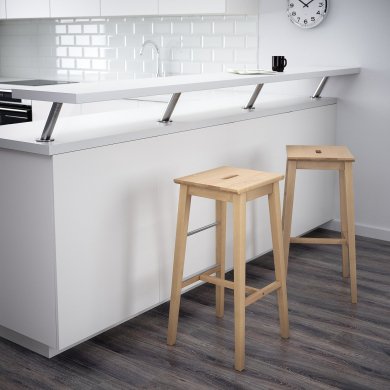 IKEA Барний табурет NILSOLLE Дерево (ИКЕА НИЛСОЛЛЕ) 10462123 фото - 16