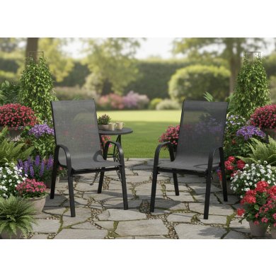 Комплект садових стільців Garden Line NEO3685 2 шт Чорний NEO3685 фото - 4