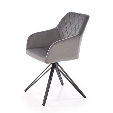 Обідній стілець поворотний Halmar K535 Попелястий V-CH-K/535-KR-POPIELATY фото - 3