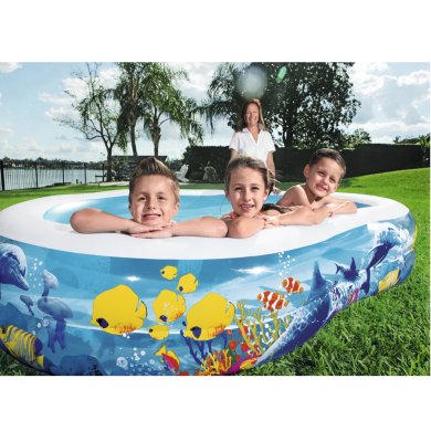 Надувний дитячий басейн Bestway 54118B 262х157х46 см Принт BES54118B фото - 5