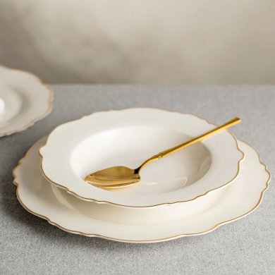 Глибока тарілка Homla ELORIA 21 см Білий 242257 фото - 4