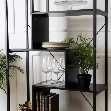 Стеллаж Mebel Elit AKRIS Черный - 5 Стеллаж Mebel Elit AKRIS Черный ME.AKRIS/CZ/REG фото - 5