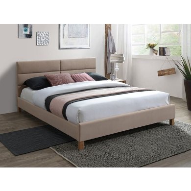Кровать Signal Sierra Velvet | Бежевый / Дуб SIERRAV160BED