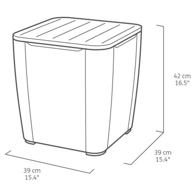 Садовый стол-сундук Keter LUZON 2 Графит - 4 Садовый стол-сундук Keter LUZON 2 Графит 223934 фото - 4