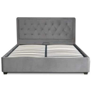 Ліжко Mebel Elit CROS Welur 160x200 см Темно-сірий - 4 Ліжко Mebel Elit CROS Welur 160x200 см Темно-сірий ME.CROS/160/CP/V/LOZZPOJ фото - 4