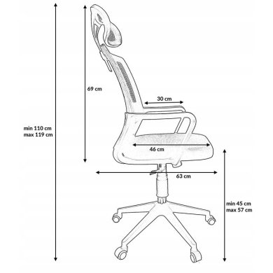 Офісне крісло Kontrast KB100 Чорний - 14 Офісне крісло Kontrast KB100 Чорний 5.90.20251 фото - 14