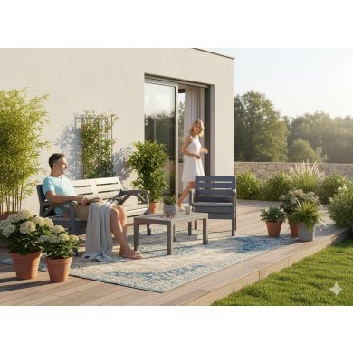 Комплект садовой мебели Garden Line SANTANA Антрацит KAS0868/3 фото - 3