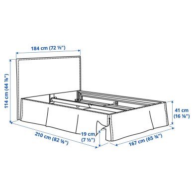 IKEA Ліжко TARNKULLEN 160х200 см Бежевий (ИКЕА ТАРНКУЛЛЕН) 69608128 фото - 13