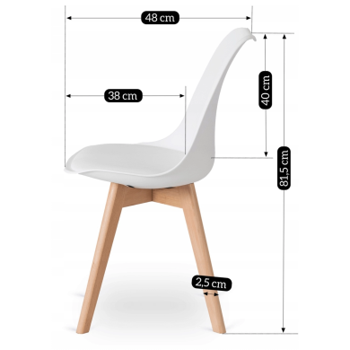 Обеденный стул Mebel Elit SCANDI Белый ME.SCANDI/B/D/PL/K фото - 10