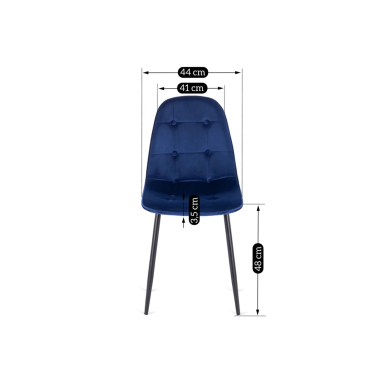 Обідній стілець Mebel Elit ARIS Welur Синій aris/gra фото - 3