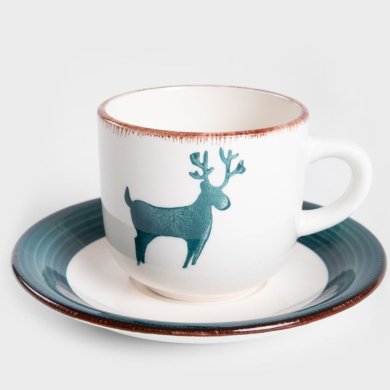 Чашка з блюдцем Homla NULI 250 мл Синій 230847 фото - 2