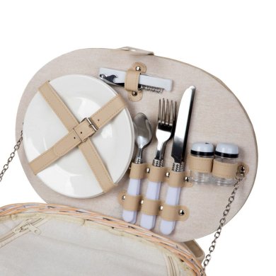 Корзина для пікніка Homla PICNIC Бежевий 230282 фото - 3