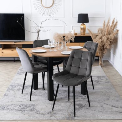 Обеденный стул Mebel Elit CHRIS Welur Серый ME.CHRIS/P/CZ/V/K фото - 5