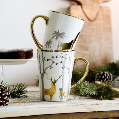 Кружка Homla NOLLA 500 мл | Белый / Золотой - 4 Кружка Homla NOLLA 500 мл | Белый / Золотой 218956 фото - 4