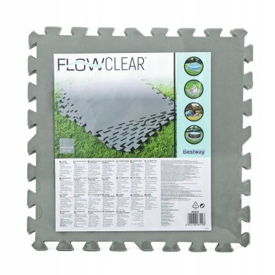 Килимок для басейну (пазл) Bestway 58639 50х50 см 9 шт Сірий BES58639 фото - 2