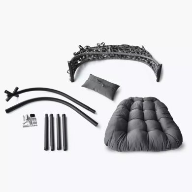 Подвесное кресло-кокон с разборным каркасом Duka IHALIG Серый - 6 Подвесное кресло-кокон с разборным каркасом Duka IHALIG Серый 2222189 фото - 6