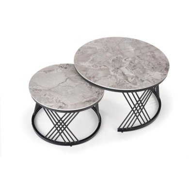 Комплект журнальных столов Halmar FLAMINGO Marmur 2 шт Серый V-CH-FLAMINGO-LAW фото - 4