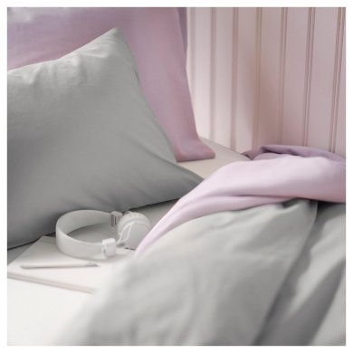 IKEA Комплект постельного белья NATTSVARMARE 150x200 см Серый (ИКЕА НАТЦВАРМАРЕ) 20529335 фото - 2