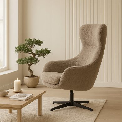 Кресло мягкое поворотное Kontrast FELIX Светло-коричневый 5.01.84045 фото - 7