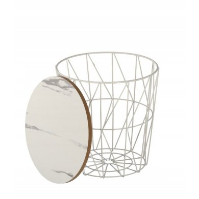 Журнальный стол Chomik Marmur 30 см Белый - 4 Журнальный стол Chomik Marmur 30 см Белый FAT7186 фото - 4