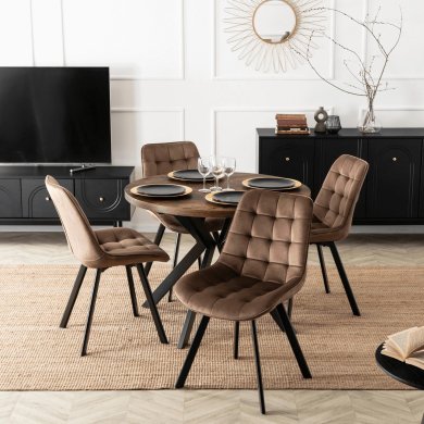 Обеденный стул Mebel Elit RICK Welur Коричневый ME.RICK/BR/V/K фото - 5