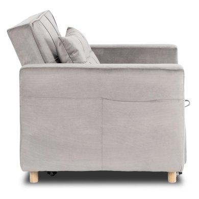 Кресло мягкое раскладное Mebel Elit SOLOR Welur Серый ME.SOLOR2/P/V/FW фото - 4