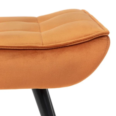 Кресло мягкое с подставкой Homla VINNIS Welur Оранжевый 218194 фото - 3