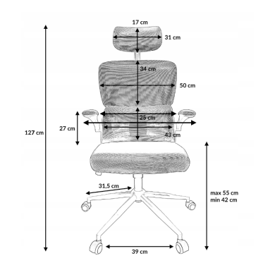 Офисное кресло Kontrast KG102 Черный - 16 Офисное кресло Kontrast KG102 Черный 5.90.20116 фото - 16