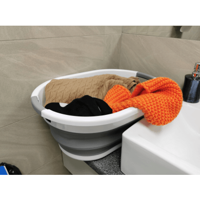 Складаний кошик для білизни Kontrast 24 л Білий Kuc000028 фото - 12