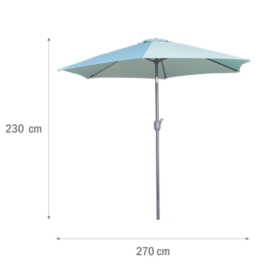 Садовый зонт Meven GIOTTO 270 см Морской - 7 Садовый зонт Meven GIOTTO 270 см Морской MV-UM012M-GIOTTO фото - 7