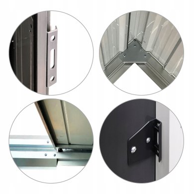 Садовий будиночок Kontrast DM1006 151x130x182 см Антрацит - 6 Садовий будиночок Kontrast DM1006 151x130x182 см Антрацит 5.90.212627 фото - 6