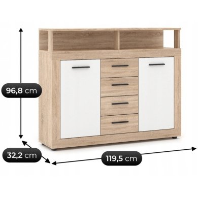 Комод Mebel Elit BLAGO MIDI B Дуб сонома W.LUNA/MIDIB/DS/B/KOM2D4S фото - 6