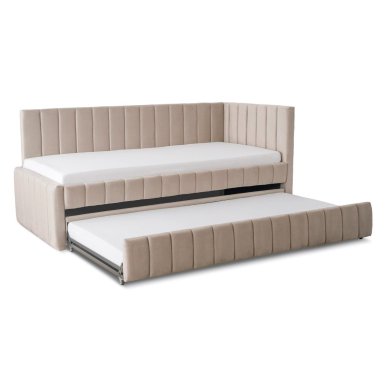 Раскладная кушетка Mebel Elit VILLEMO Welur 90x200 см Бежевый ME.VILLEMO/90/90/BZ/V/LOZWYS фото - 4
