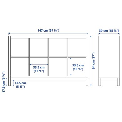IKEA Стеллаж KALLAX Белый (ИКЕА КАЛЛАКС) 19552911 фото - 2