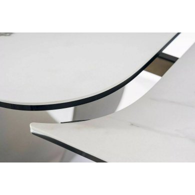 Раскладной обеденный стол Signal INFINITY Ceramic Marmur Белый INFINITYBBR160 фото - 8