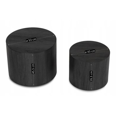 Комплект журнальних столів Mebel Elit LEILA 2 шт Чорний - 11 Комплект журнальних столів Mebel Elit LEILA 2 шт Чорний ME.LEILA/CZ/L фото - 11