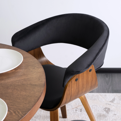 Обеденный стул Mebel Elit OHIO Welur 2 Черный - 7 Обеденный стул Mebel Elit OHIO Welur 2 Черный ME.OHIO2/CZ/DG/V/K фото - 7