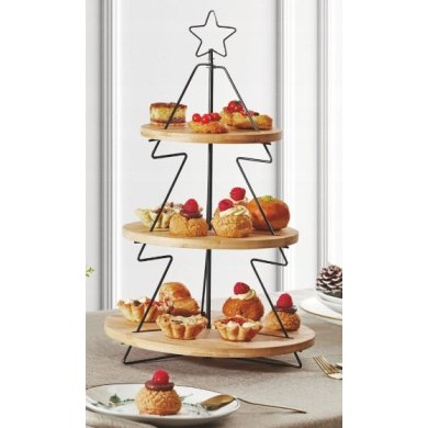 Сервировочная подставка Chomik CHOINKA 28х45 см | Дерево / Черный - 3 Сервировочная подставка Chomik CHOINKA 28х45 см | Дерево / Черный MUT4635 фото - 3