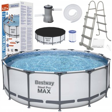 Каркасний бассейн Bestway 5612X STEEL PRO MAX 427x122 см Белый 5612X