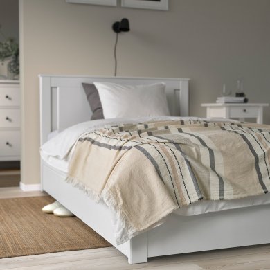 IKEA Плед MANTELFLY 130х170 см Кремовий (ИКЕА МАНТЕЛФЛИ) 10585063 фото - 2