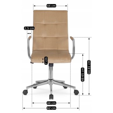 Офісне крісло Mebel Elit BOSTON Бежевий ME.BOSTON/BZ/CH/V/FO фото - 14