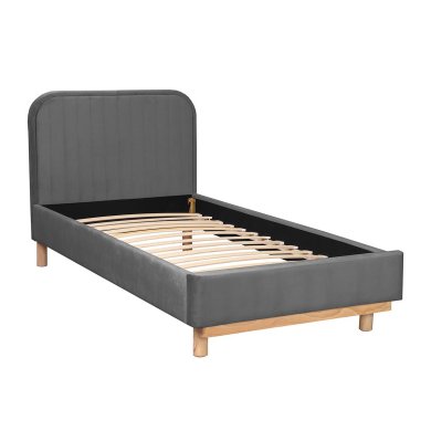 Кровать Homla KARALIUS Welur 90x200 см Серый - 4 Кровать Homla KARALIUS Welur 90x200 см Серый 207720 фото - 4