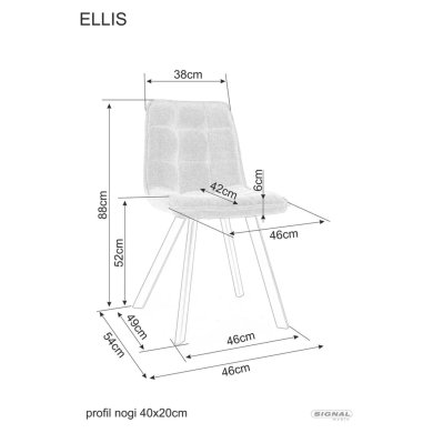 Обідній стілець Signal ELLIS Bjorn Рожевий ELLISBJCWR фото - 5