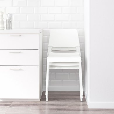 IKEA Обеденный стул TEODORES Белый (ИКЕА TEODORES) 90350937 фото - 13