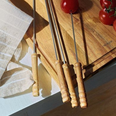 Набор шампуров Homla EASY GRILL 4 шт Дерево - 5 Набор шампуров Homla EASY GRILL 4 шт Дерево 230056 фото - 5