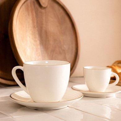 Чашка с блюдцем Homla ELLIE 230 мл | Белый - 2 Чашка с блюдцем Homla ELLIE 230 мл | Белый 157706 фото - 2