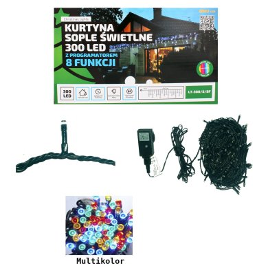 Новогодняя гирлянда Chomik 300 LED 19,5 м Микс OKE6157