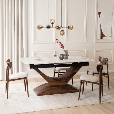Розкладний обідній стіл Mebel Elit ALICANTE Marmur Горіх ME.ALICANTE/B/O/S160-200 фото - 5