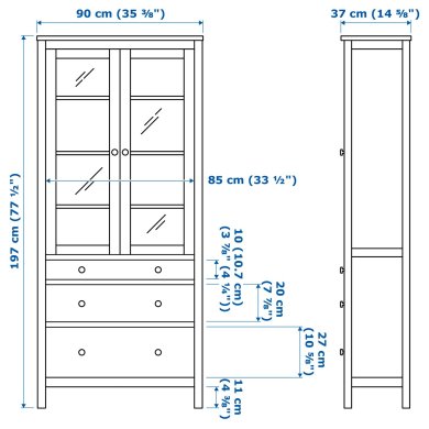 Витрина HEMNES - 4 IKEA Витрина HEMNES (ИКЕА ХЕМНЭС) 50452297 фото - 4